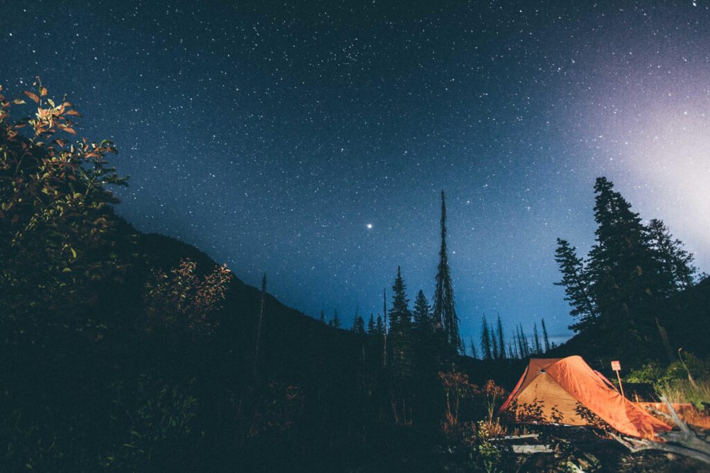 Camping under the stars